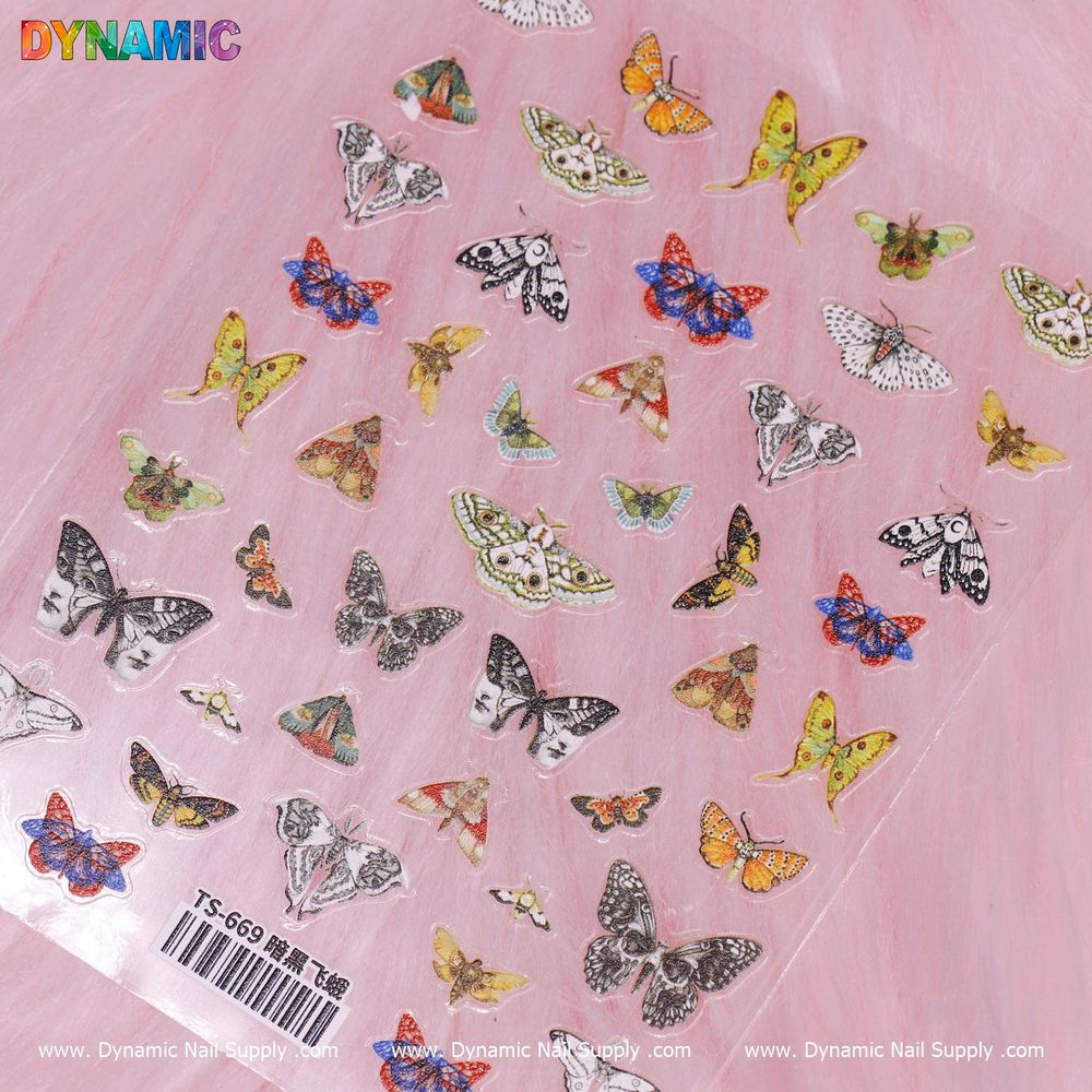 Antique Butterfly Nail Stickers for Vintage Manicures