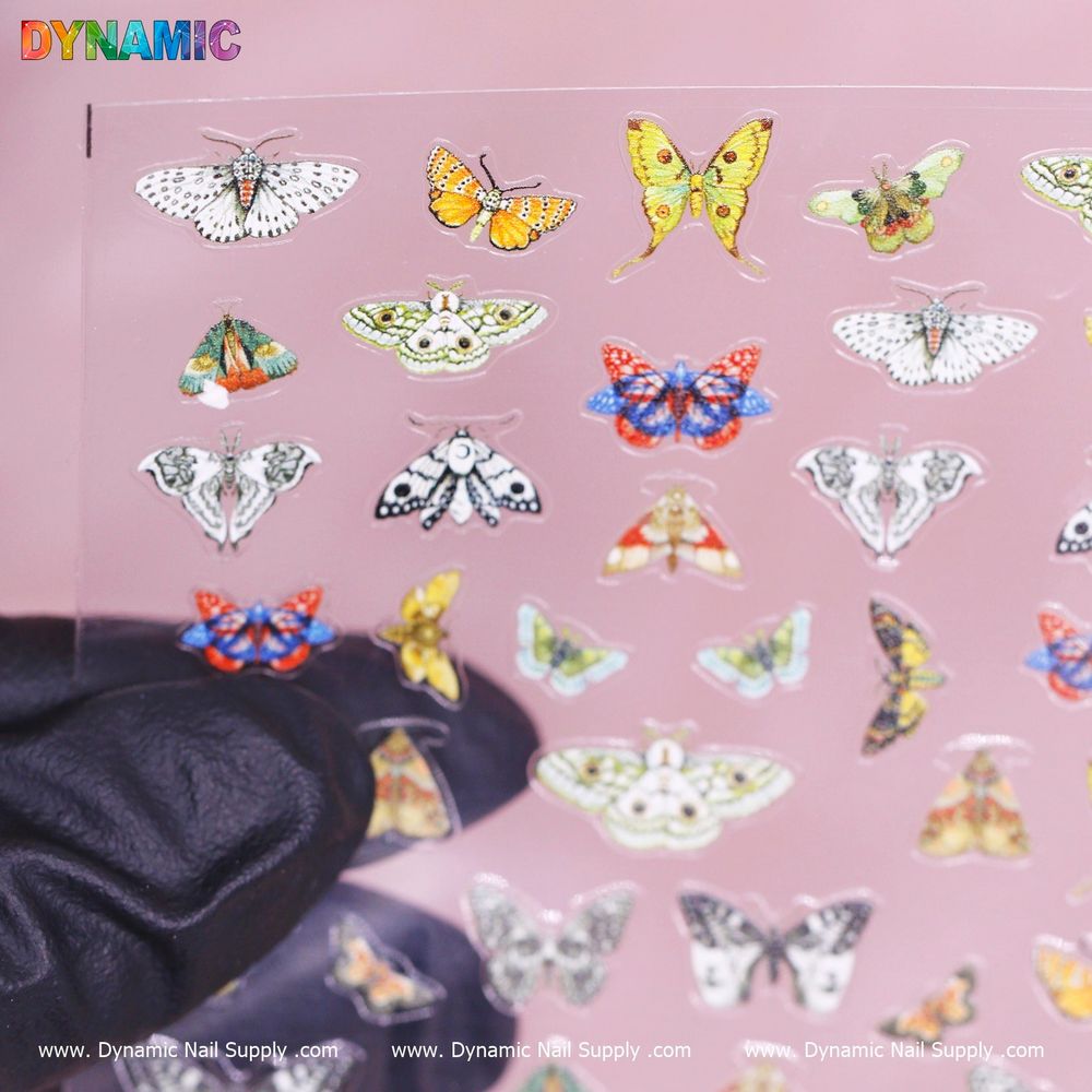 antique butterfly nail sticker sheet - 2