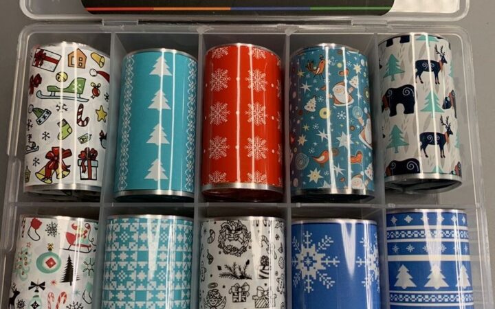 Christmas Nail Art Foils for Salon Service Workflow