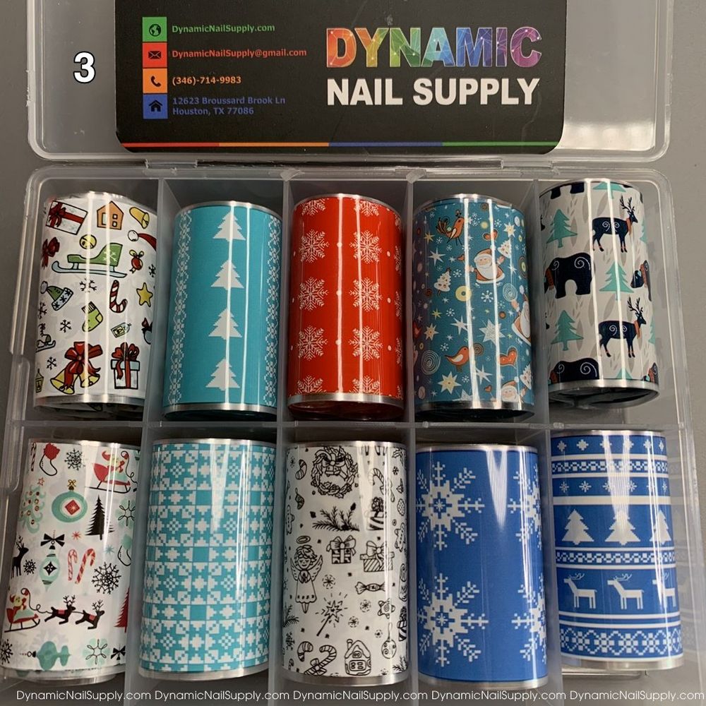 Christmas Nail Art Foils for Salon Service Workflow