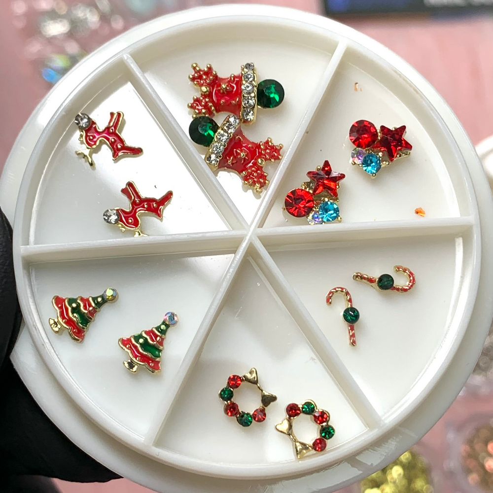 Christmas Nail Charms Set: 12 Festive 3D Designs