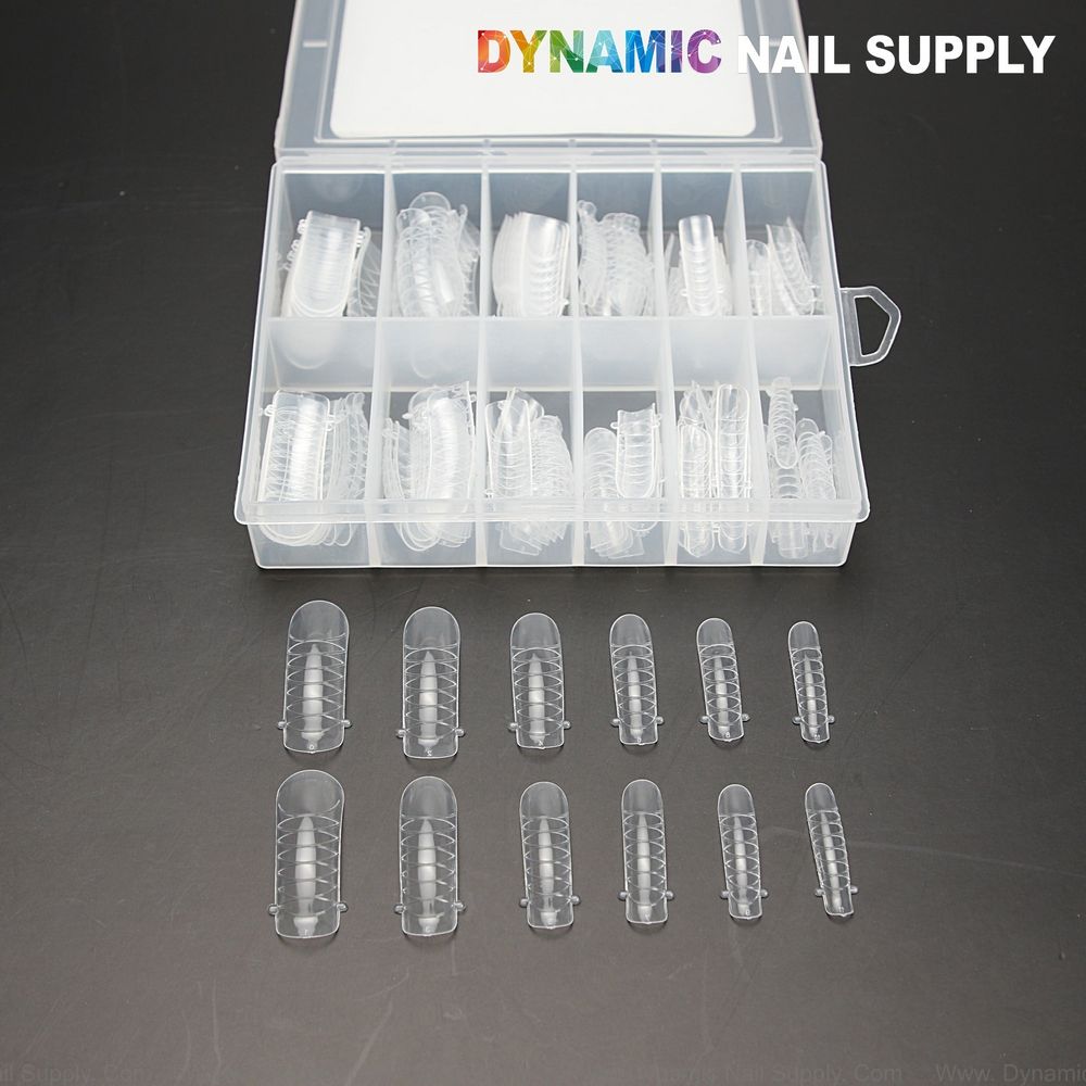 Clear dual nail forms 120pcs - 4