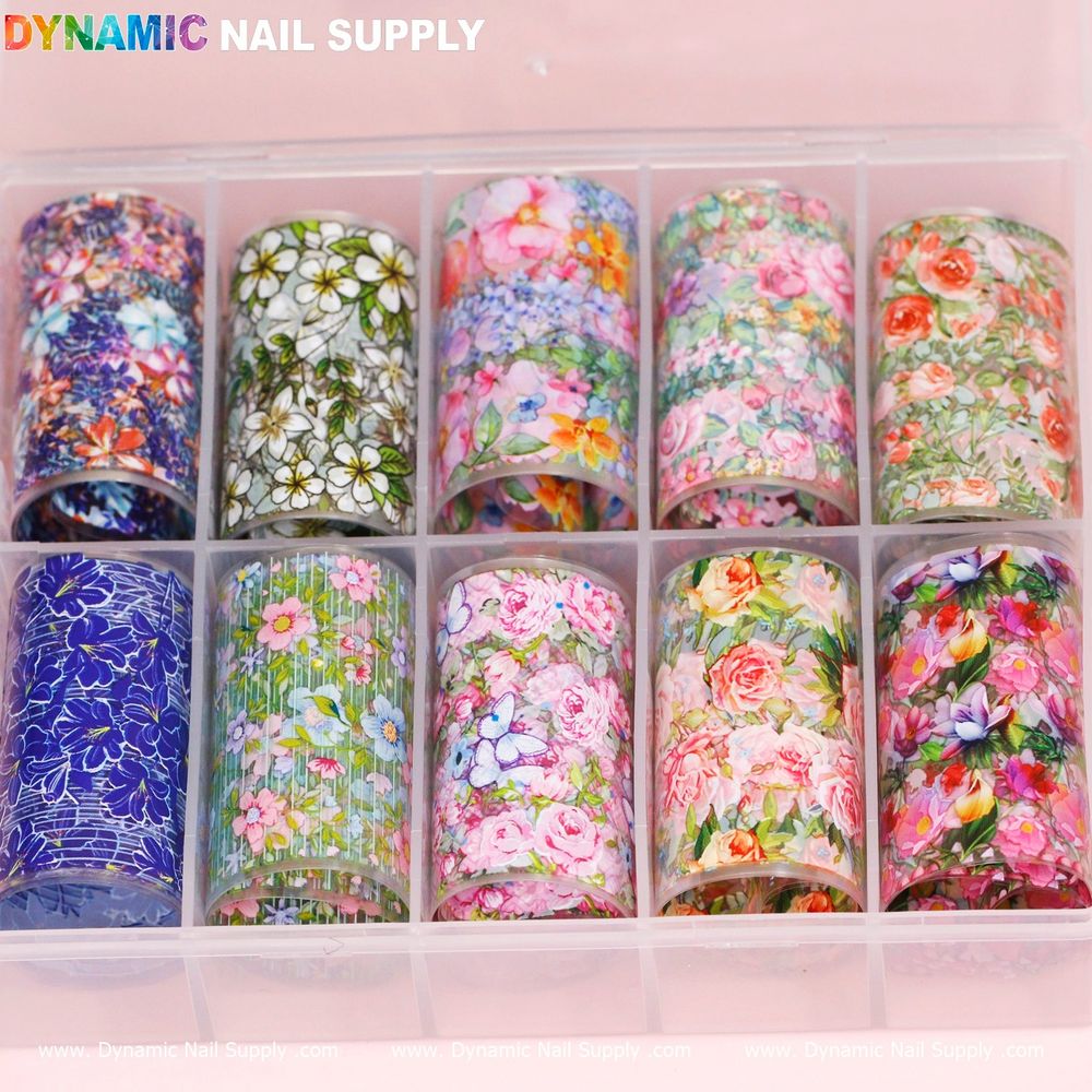 Flower Nail Art Foils: Seasonal Floral Nail Trends