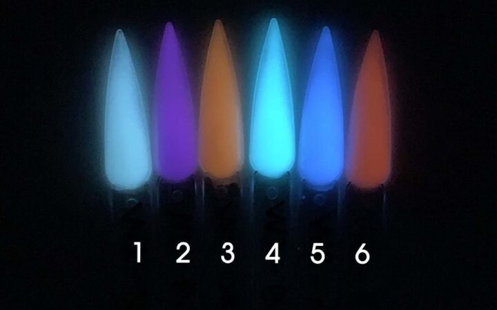 Glow in the Dark Nail Powder — 6 Seasonal Designs
