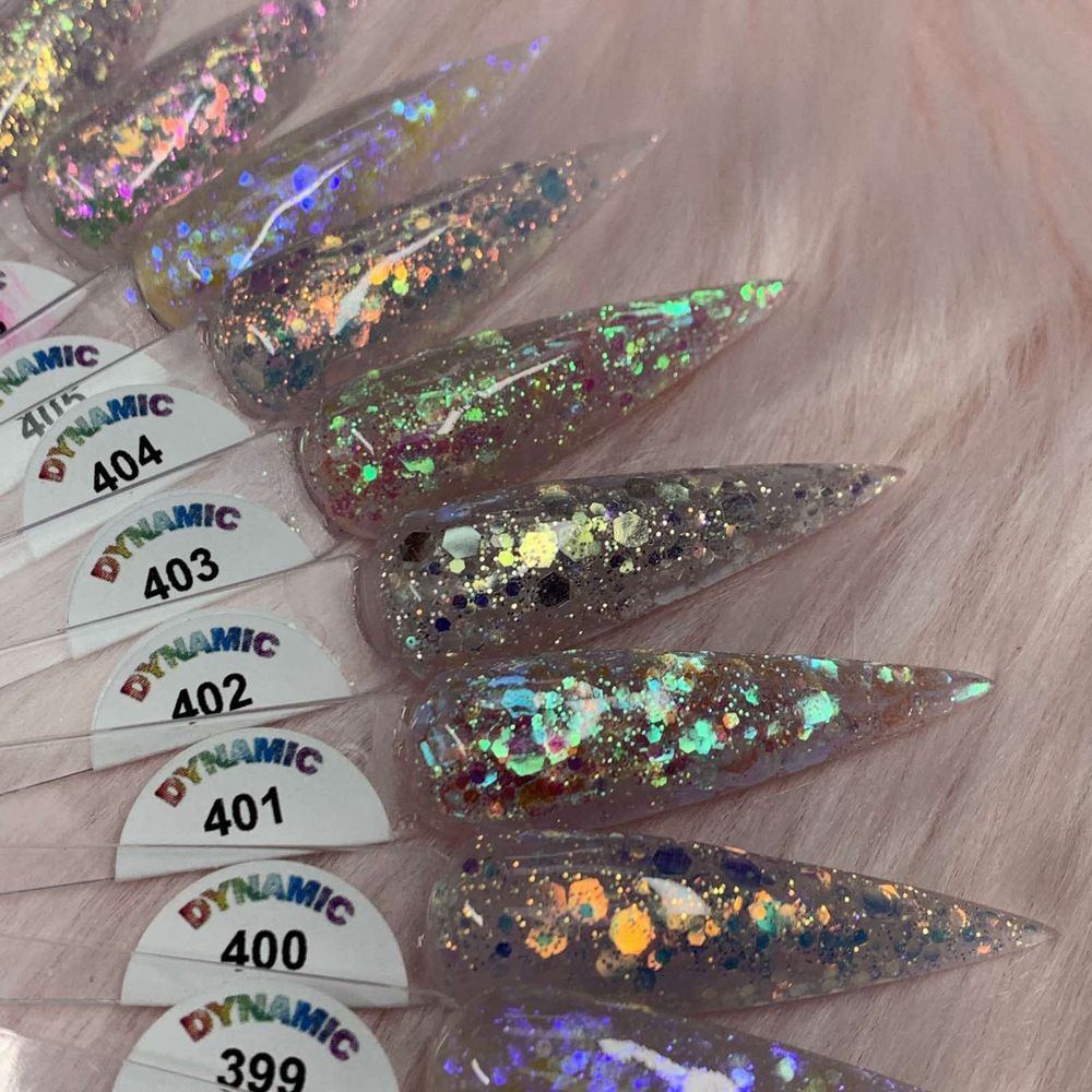 iridescent glitter acrylic powder jars - 2