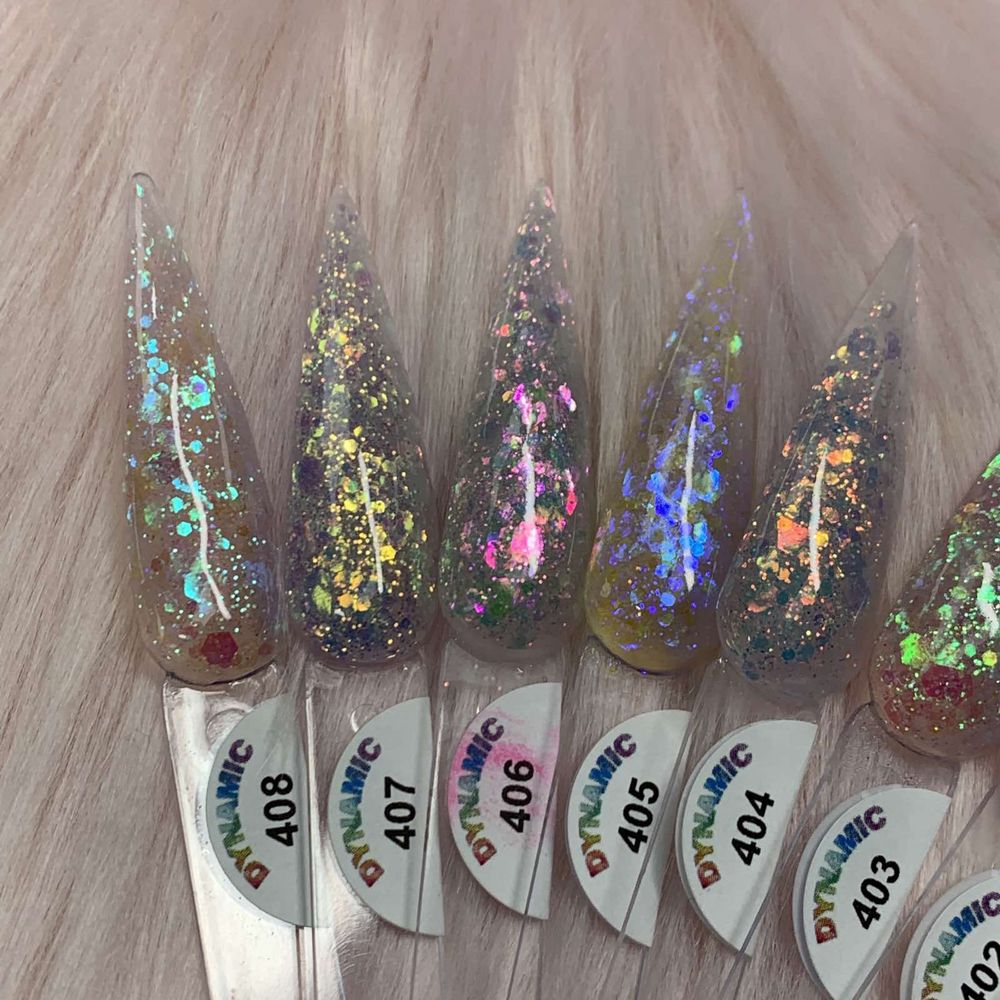 iridescent glitter acrylic powder jars - 3
