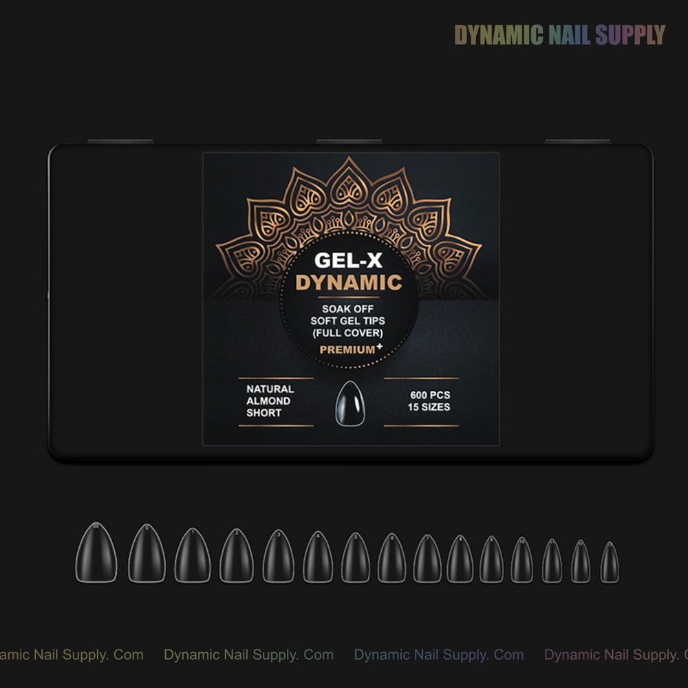 short almond clear Gel-X tips - 9