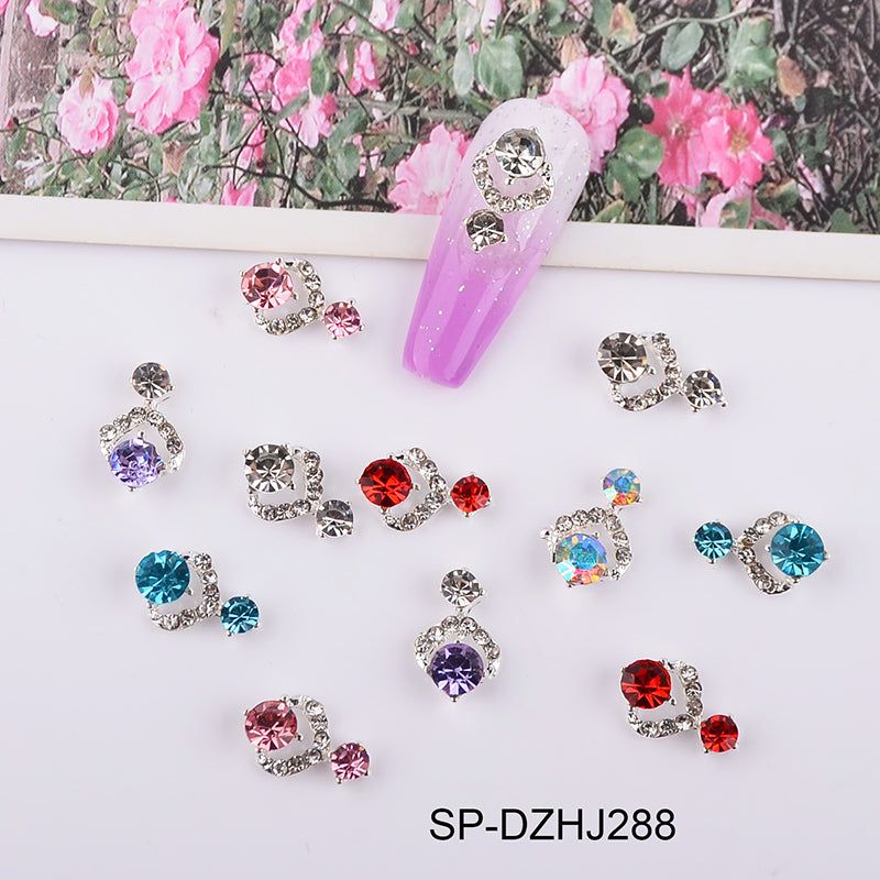water drop rhinestone nail charms set - 3