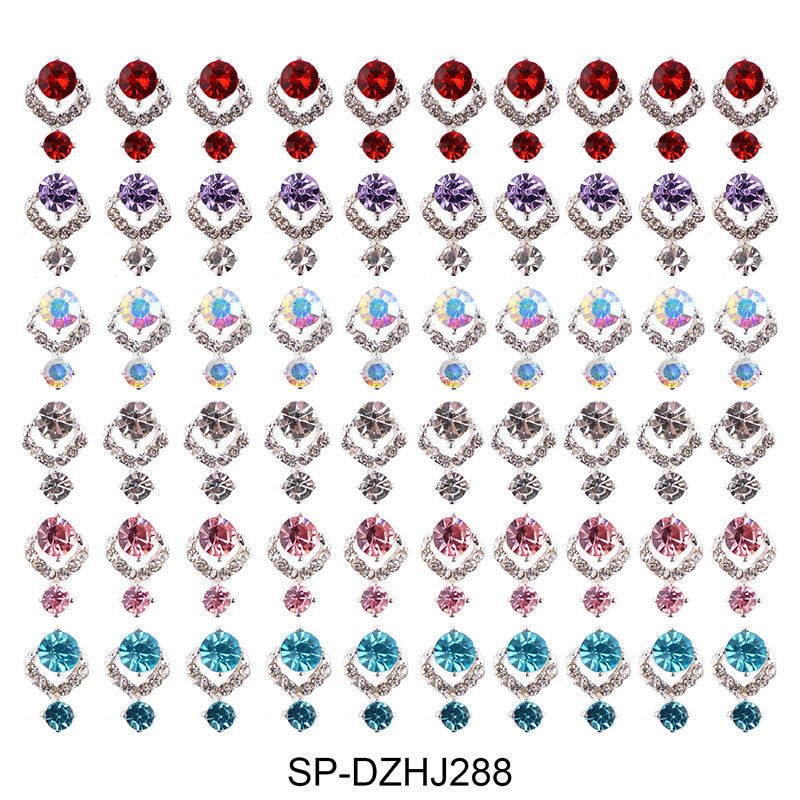 water drop rhinestone nail charms set - 4